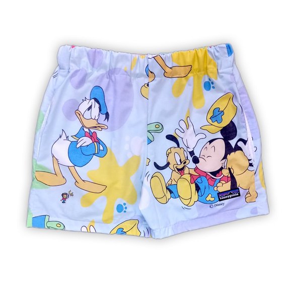 Vintage Mickey Minnie Donald & Puppy Pluto Reworked Bennygonia Shorts UNISEX - Picture 5 of 13